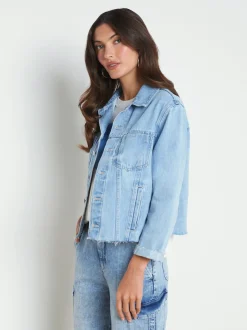L'AGENCE Blazers & Jackets|Ailana Maui Moon Jean Jacket Cove