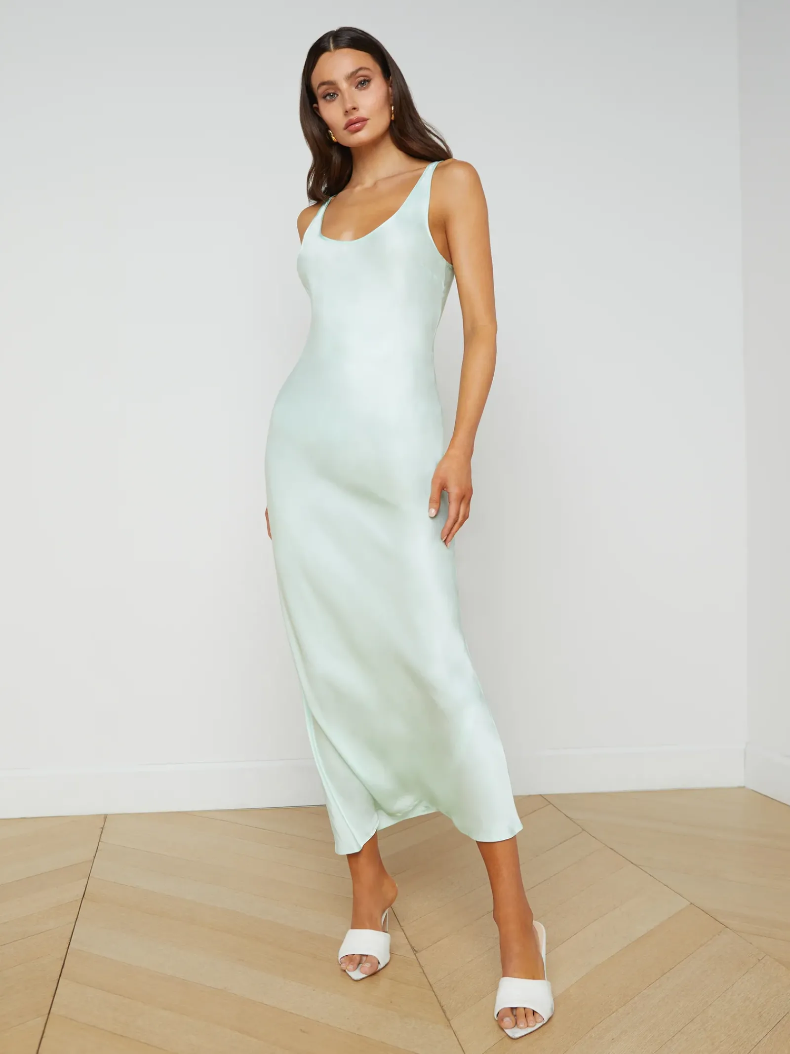 L'AGENCE Spring '24 Catalog|Spring Collection|Akiya Tank Dress Honeydew