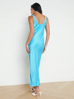 L'AGENCE Spring Collection|Camisoles & Tanks|Akiya Tank Dress Blue Atoll