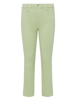 L'AGENCE Petite|Straight|Alexia Cropped Cigarette Jean Laurel Green
