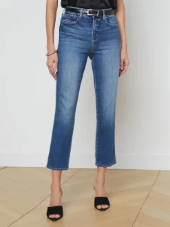 L'AGENCE Petite|Straight|Alexia Cropped Cigarette Jean Cambridge