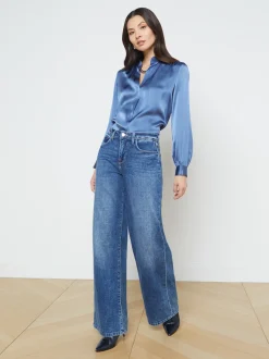 L'AGENCE Back in Stock|Resort Collection|Alicent Wide-Leg Jean Wilcox