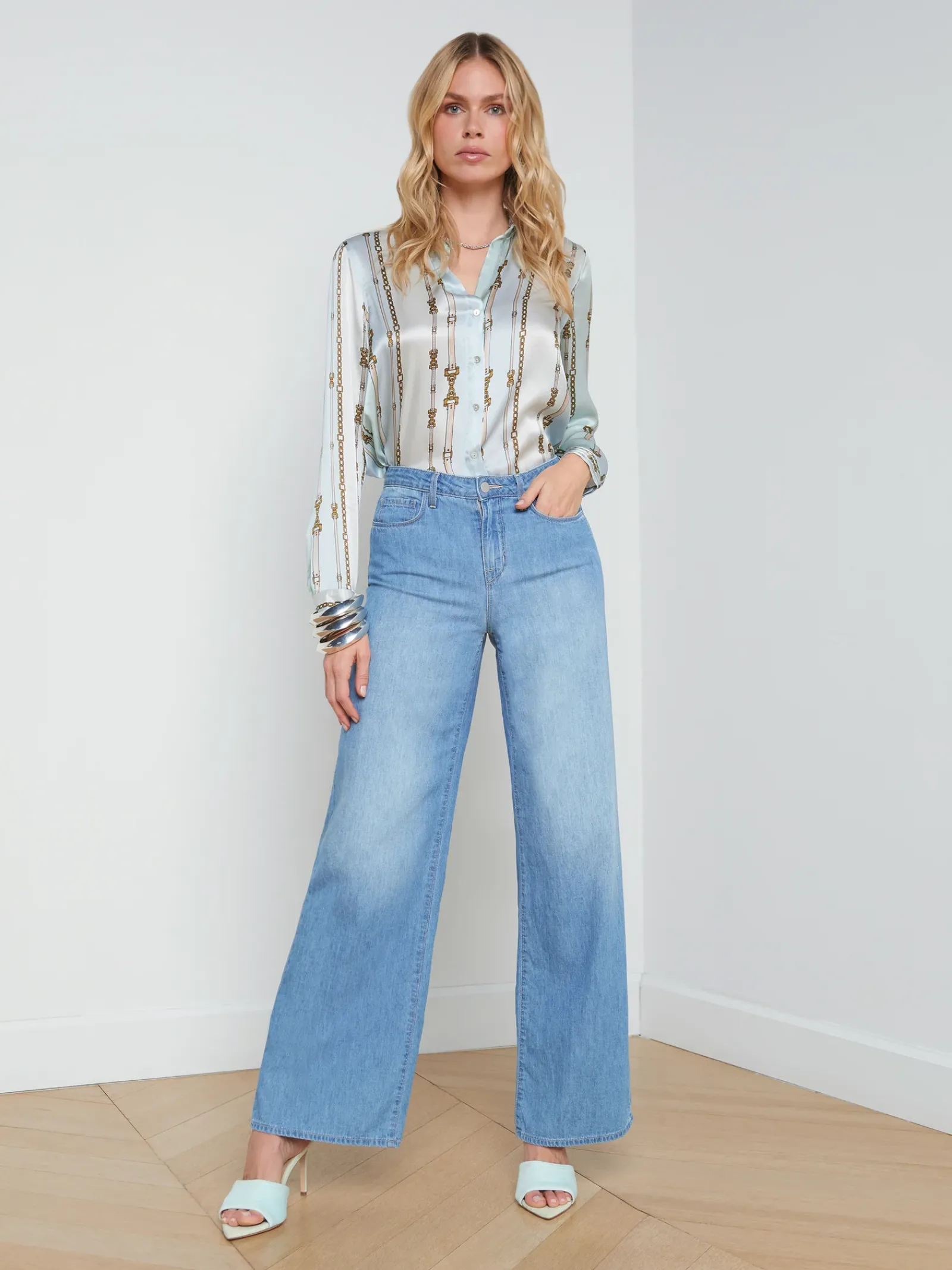 L'AGENCE Wide & Relaxed|Spring Collection|Alicent Wide-Leg Jean Havana