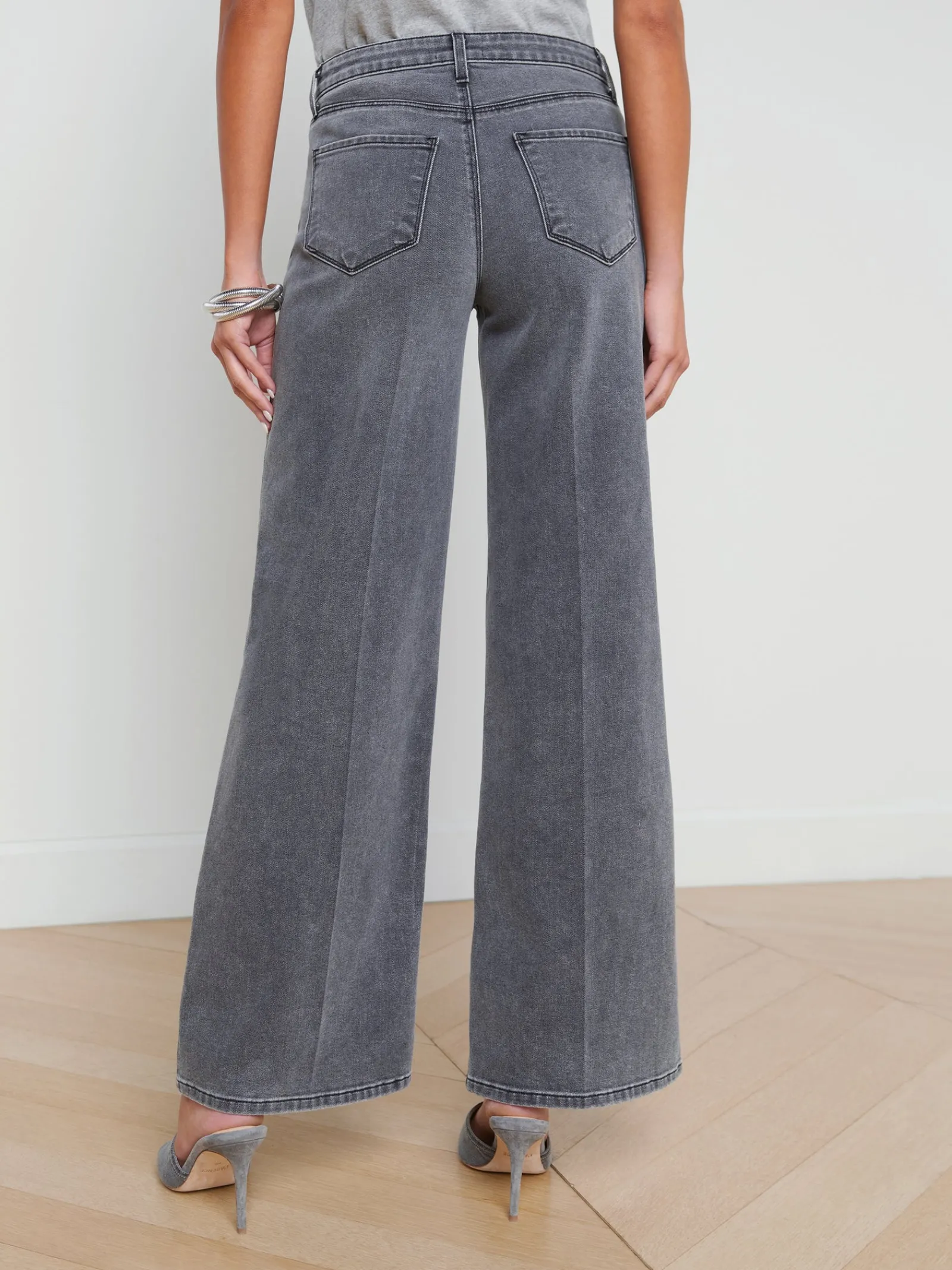 L'AGENCE Wide & Relaxed|Spring Collection|Alicent Wide-Leg Jean Magnesite