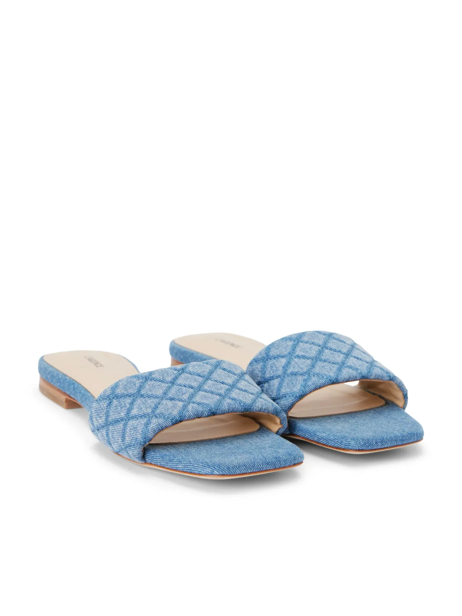 L'AGENCE Spring Collection|Sandals & Wedges|Aloise Denim Slide Sandal Light Blue Denim