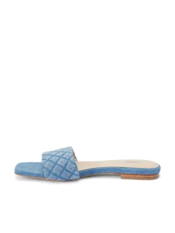 L'AGENCE Spring Collection|Sandals & Wedges|Aloise Denim Slide Sandal Light Blue Denim
