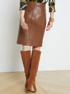 L'AGENCE Resort Collection|Pants, Shorts & Skirts|Amira Pencil Skirt Smoky Quartz