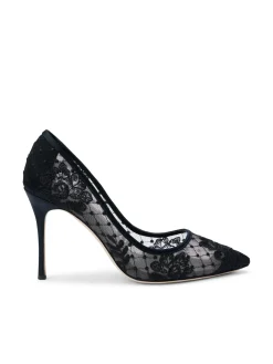L'AGENCE Resort Collection|All Things Black|Anais Lace Pump Black Lace/Satin