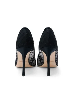 L'AGENCE Resort Collection|All Things Black|Anais Lace Pump Black Lace/Satin