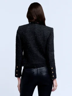 L'AGENCE All Things Black|Blazers & Jackets|Angelina Tweed Blazer Black