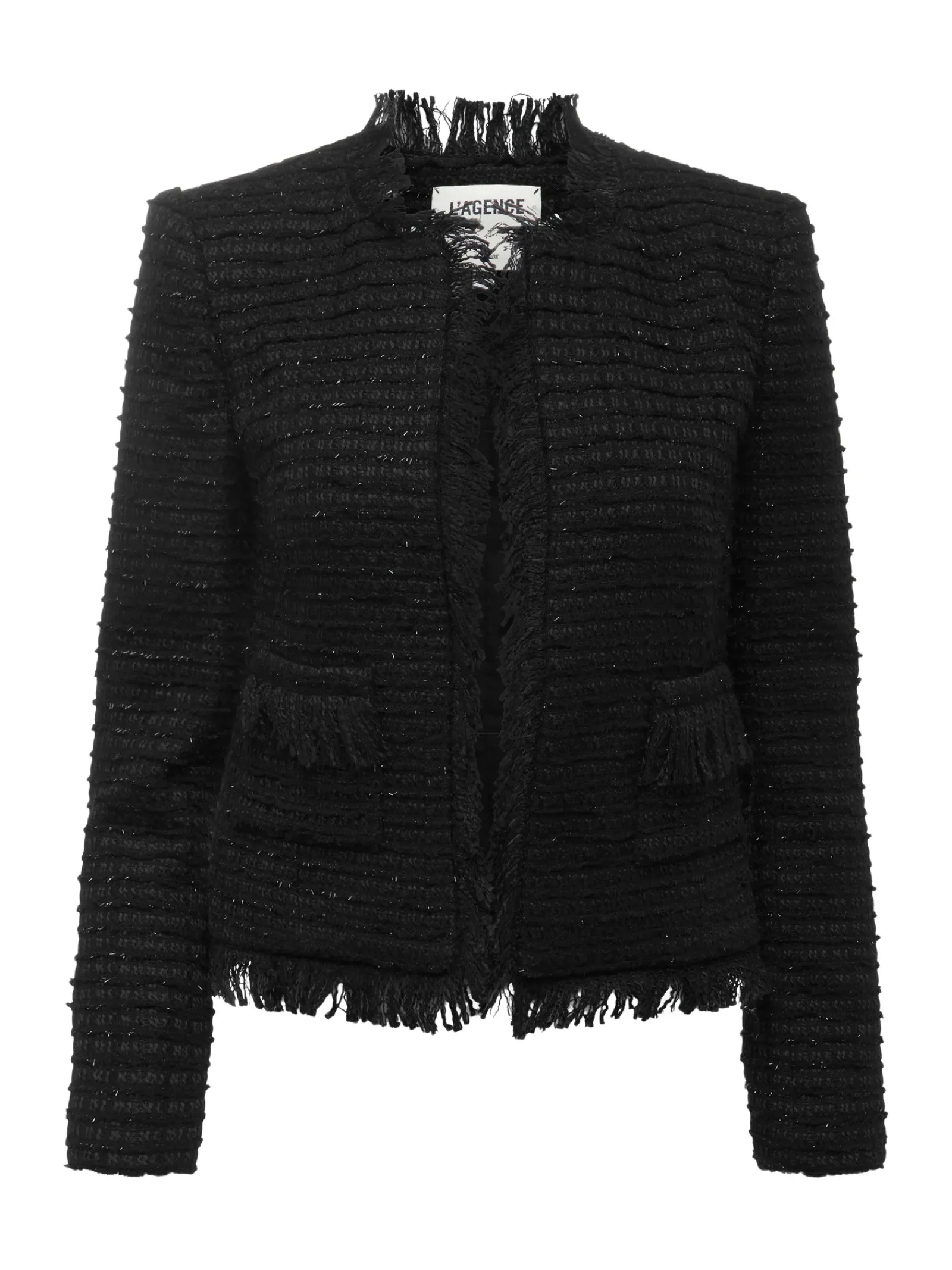 L'AGENCE All Things Black|Blazers & Jackets|Angelina Tweed Blazer Black
