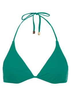 L'AGENCE Spring Collection|Swimwear|Annabelle Triangle Bikini Top Emerald