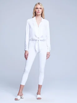 L'AGENCE Nouveau Whites|Online Exclusives|Annie Blouse White