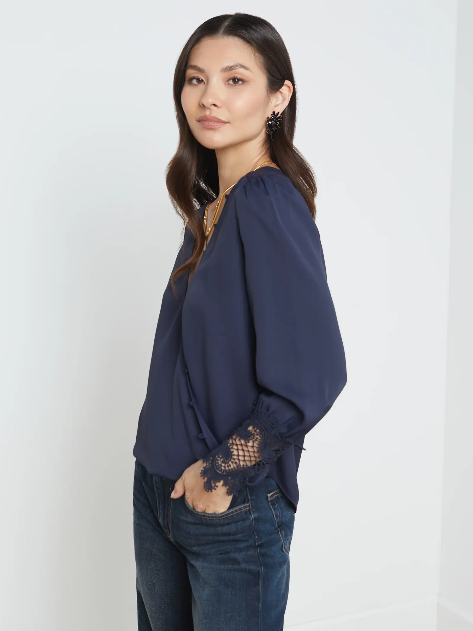 L'AGENCE Blouses & Tops|Arti Blouse Midnight