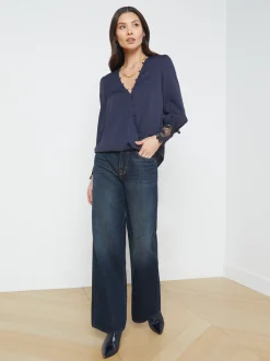 L'AGENCE Blouses & Tops|Arti Blouse Midnight