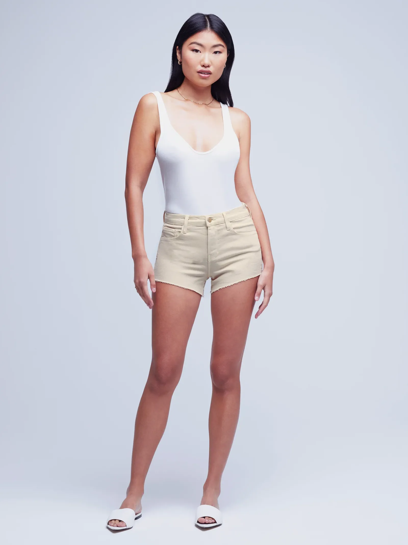 L'AGENCE Low Rise Denim|Pants, Shorts & Skirts|Audrey Short Oat