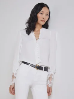 L'AGENCE Back in Stock|Essentials|Ava Blouse Ivory