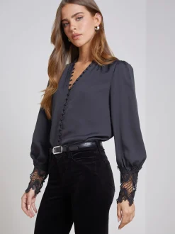 L'AGENCE Back in Stock|All Things Black|Ava Blouse Black