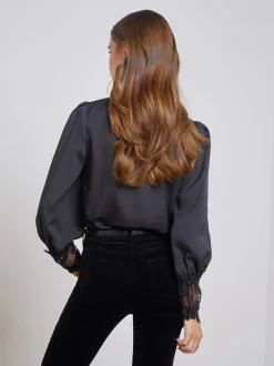 L'AGENCE Back in Stock|All Things Black|Ava Blouse Black