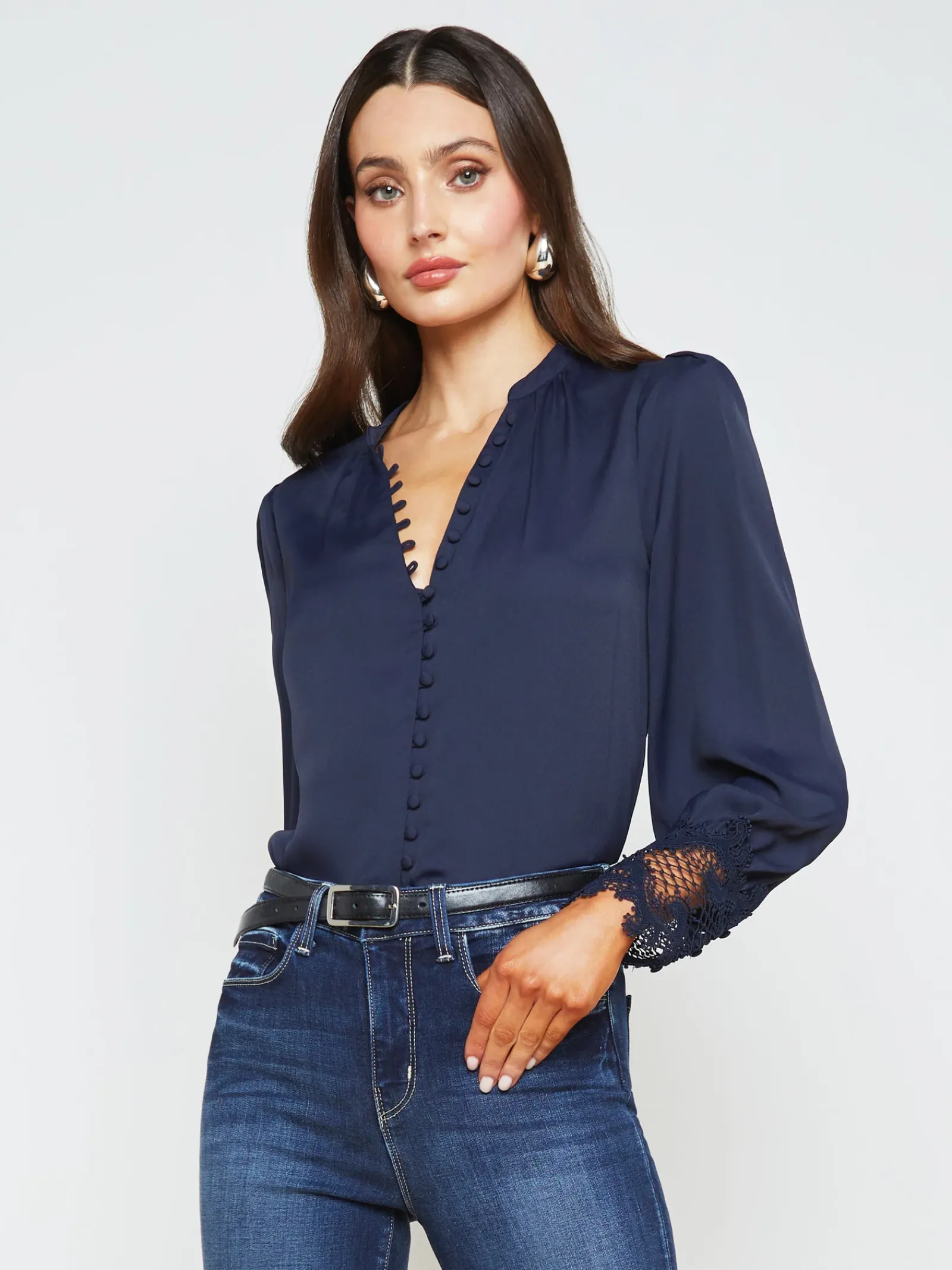 L'AGENCE Essentials|Blouses & Tops|Ava Blouse Midnight