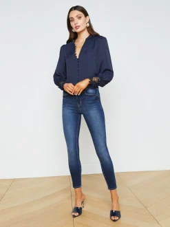 L'AGENCE Essentials|Blouses & Tops|Ava Blouse Midnight