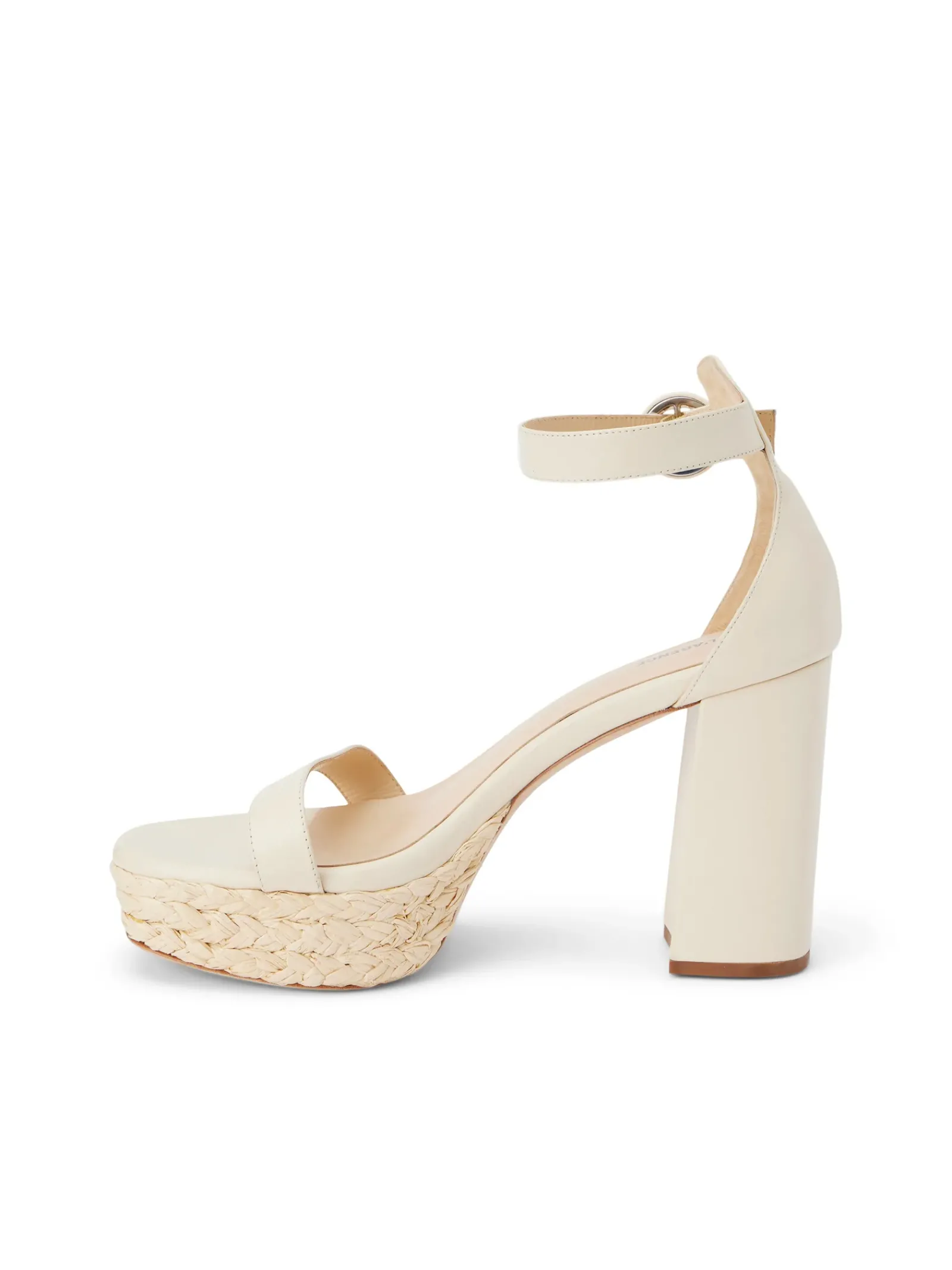 L'AGENCE Nouveau Whites|Spring Collection|Avia Leather Platform Sandal Ecru Leather