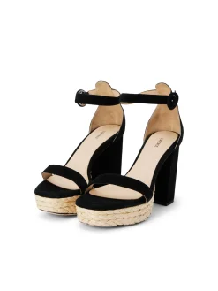 L'AGENCE All Things Black|Spring Collection|Avia Suede Platform Sandal Black Suede