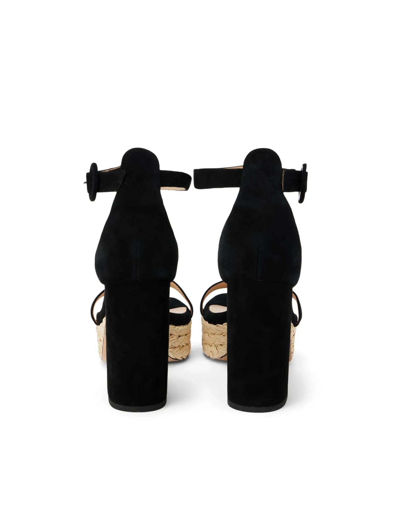 L'AGENCE All Things Black|Spring Collection|Avia Suede Platform Sandal Black Suede