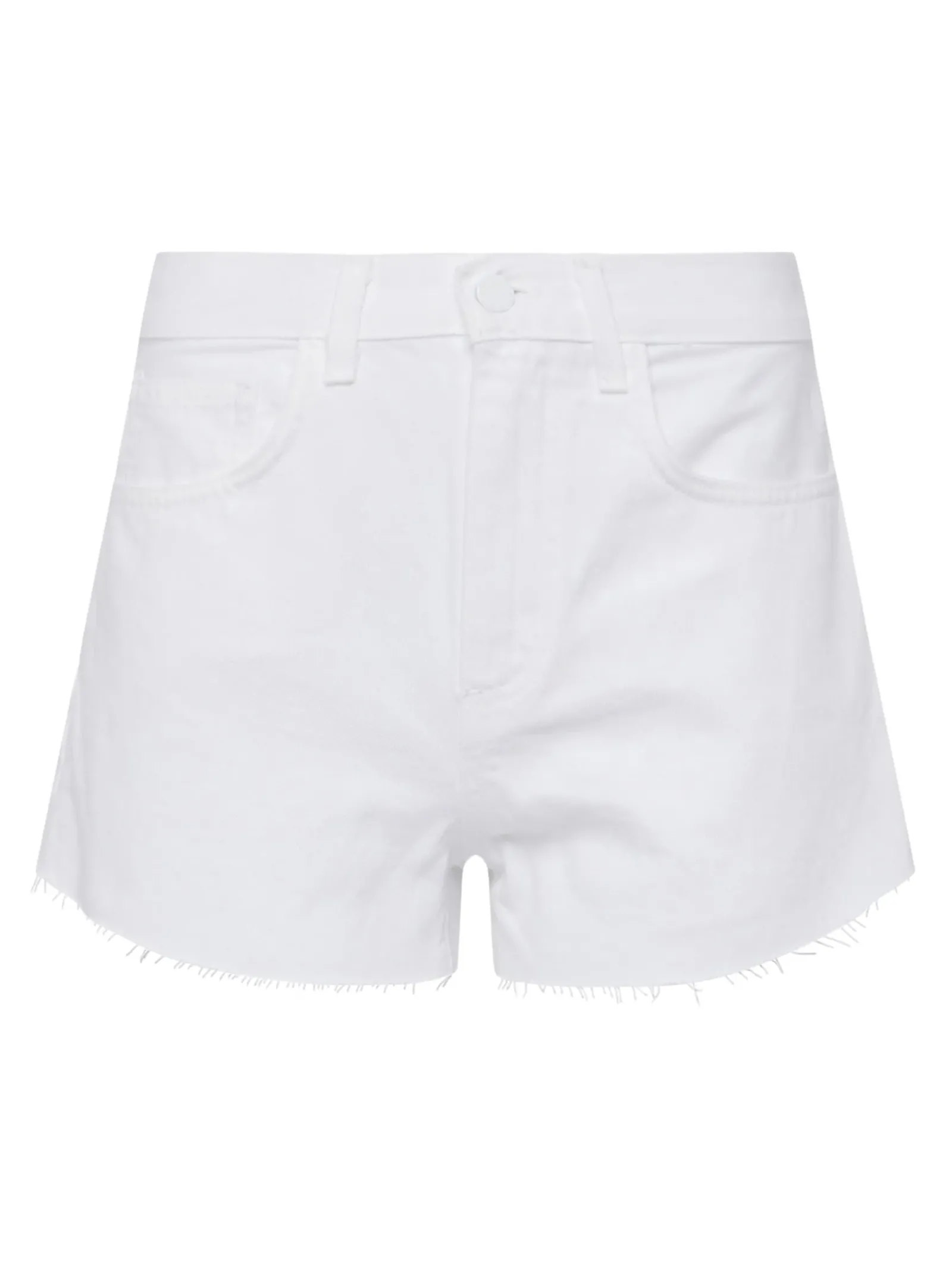 L'AGENCE Nouveau Whites|Spring '24 Catalog|Beck Raw Hem Denim Short Blanc