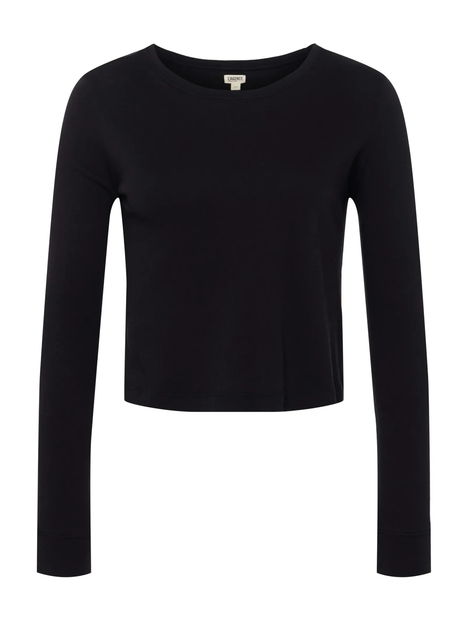 L'AGENCE All Things Black|Spring Collection|Benny Cotton Crewneck Tee Black