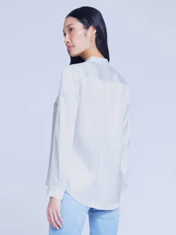 L'AGENCE Nouveau Whites|Silks|Bianca Blouse White