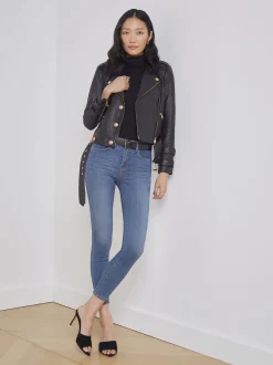 L'AGENCE All Things Black|Leather|Billie Belted Leather Jacket Black