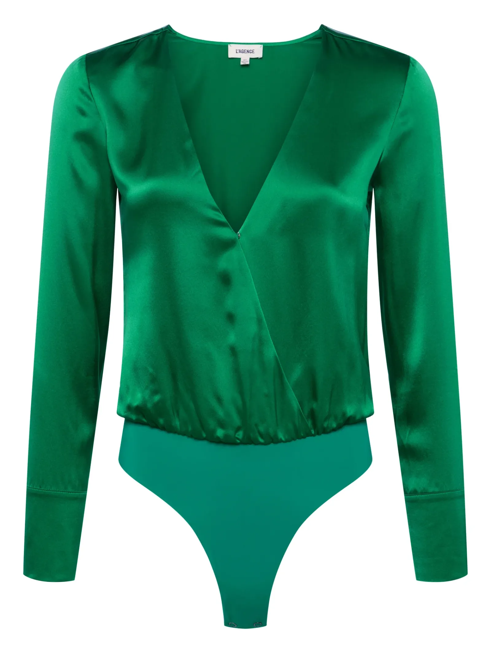 L'AGENCE Sets|Spring Collection|Blaze Silk Bodysuit Sea Green