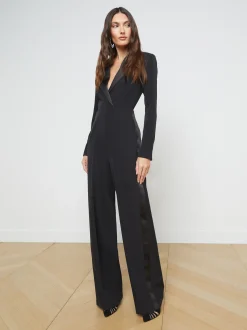 L'AGENCE All Things Black|Online Exclusives|Bora Tux Jumpsuit Black