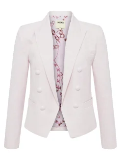 L'AGENCE Spring '24 Catalog|Spring Collection|Brooke Open-Front Blazer Lilac Snow/Sketch Chain
