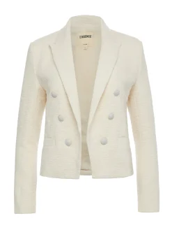 L'AGENCE Essentials|Blazers & Jackets|Brooke Open-Front Blazer Ecru