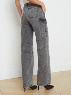 L'AGENCE Cargo Pants|Cargo Pants|Brooklyn Cargo Jean Magnesite