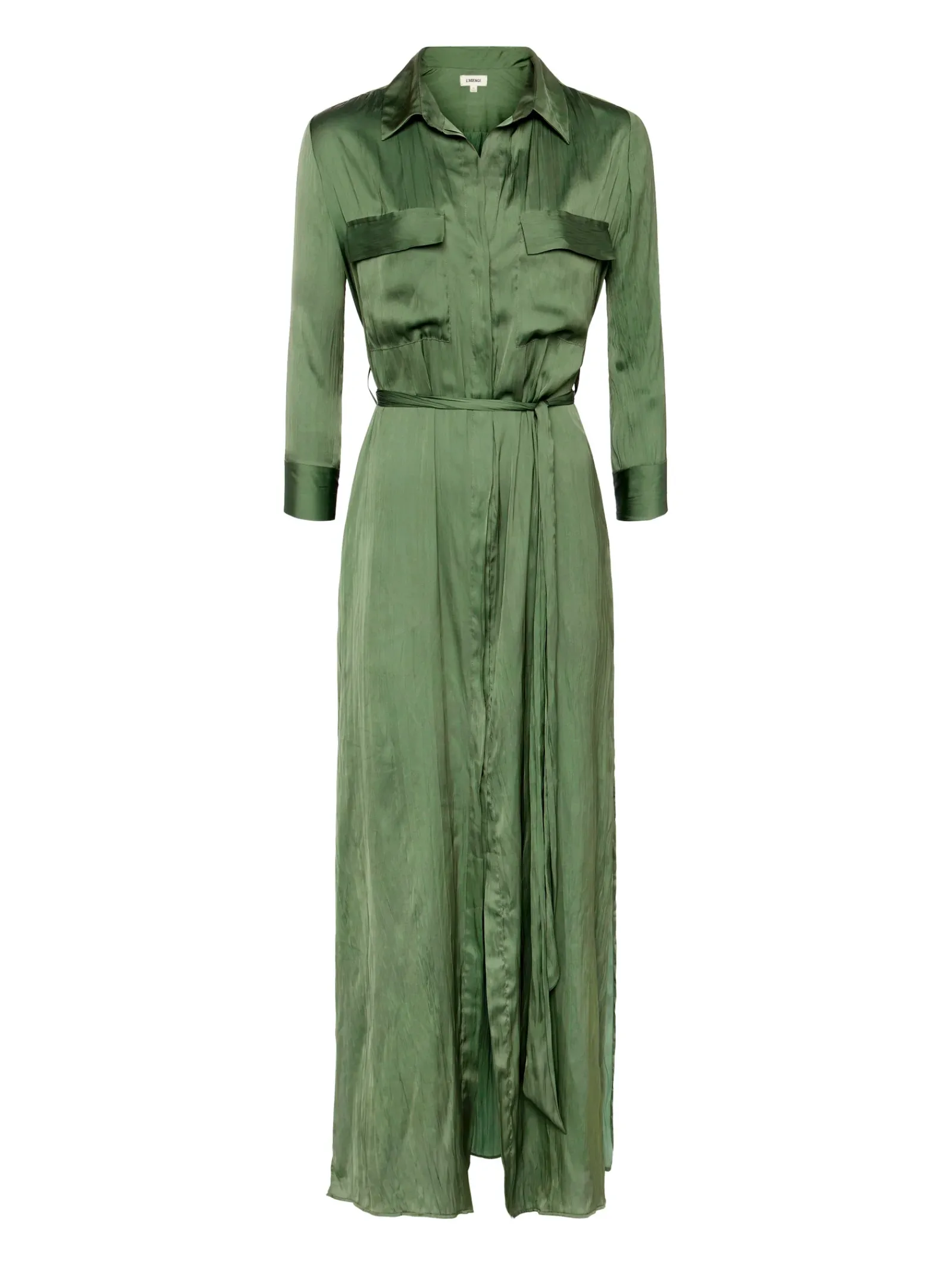 L'AGENCE Spring Collection|Dresses & Jumpsuits|Cameron Maxi Shirt Dress Clover