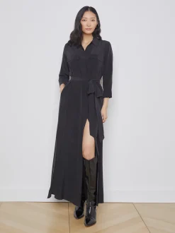 L'AGENCE All Things Black|Essentials|Cameron Shirt Dress Black