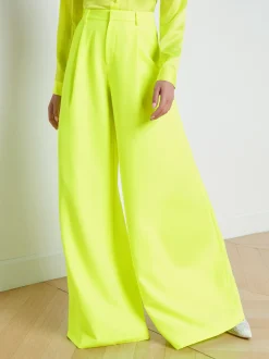 L'AGENCE Sets|Spring Collection|Caspian Wide-Leg Pant Neon Citrus