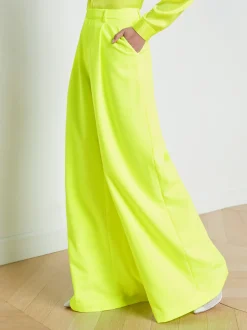 L'AGENCE Sets|Spring Collection|Caspian Wide-Leg Pant Neon Citrus