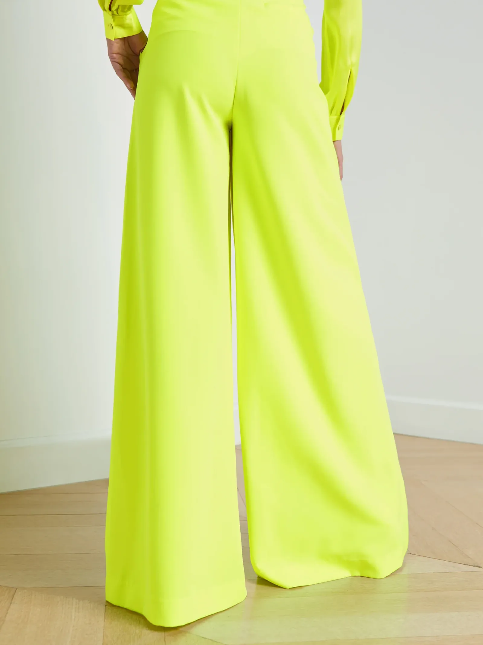 L'AGENCE Sets|Spring Collection|Caspian Wide-Leg Pant Neon Citrus