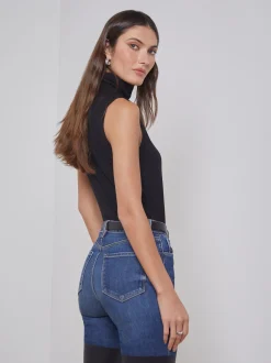 L'AGENCE All Things Black|Blouses & Tops|Ceci Sleeveless Turtleneck Micro Modal Black