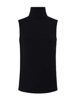 L'AGENCE All Things Black|Blouses & Tops|Ceci Sleeveless Turtleneck Micro Modal Black