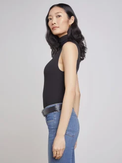 L'AGENCE All Things Black|Blouses & Tops|Ceci Sleeveless Turtleneck Black