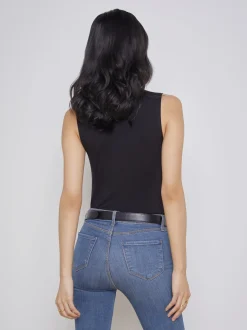 L'AGENCE All Things Black|Blouses & Tops|Ceci Sleeveless Turtleneck Black
