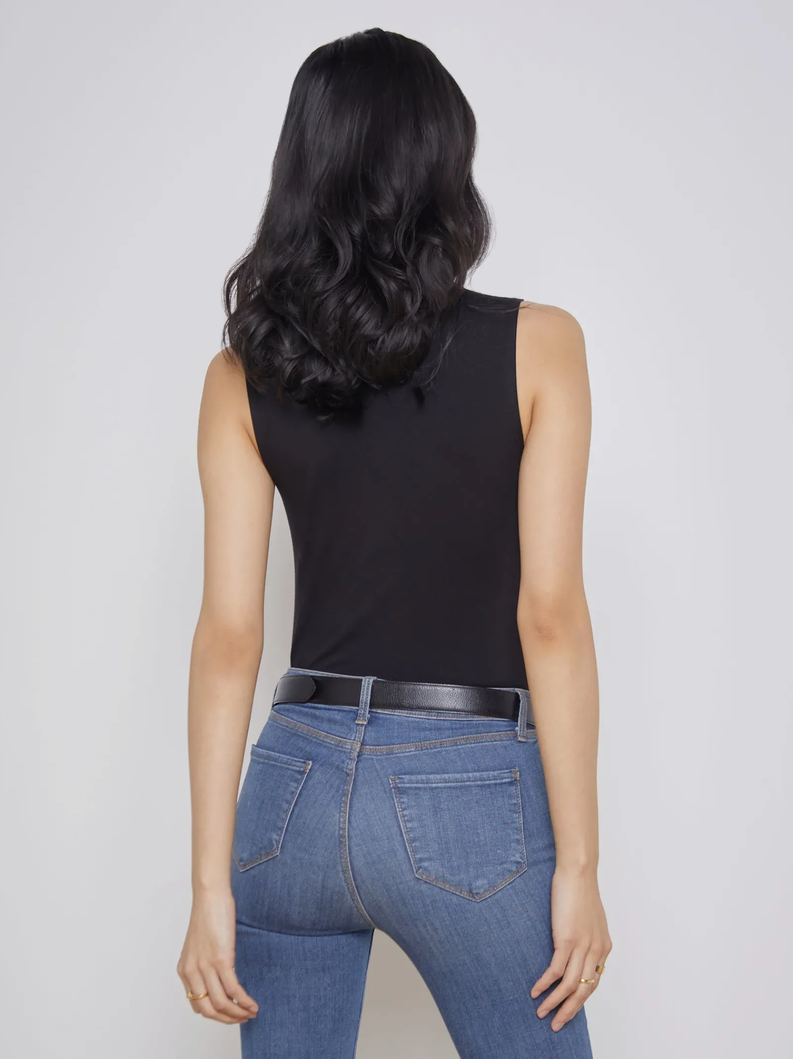 L'AGENCE All Things Black|Blouses & Tops|Ceci Sleeveless Turtleneck Black