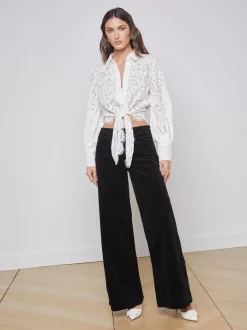 L'AGENCE Nouveau Whites|Online Exclusives|Cedar Lace Top Off White