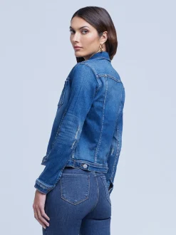 L'AGENCE Denim Jackets|Essentials|Celine Jacket Authentique Distressed