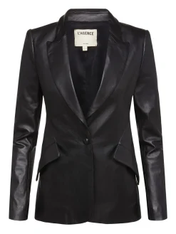 L'AGENCE All Things Black|Leather|Chamberlain Leather Blazer Black